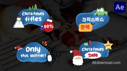 Christmas Titles Discount for After Effects Titles template preview