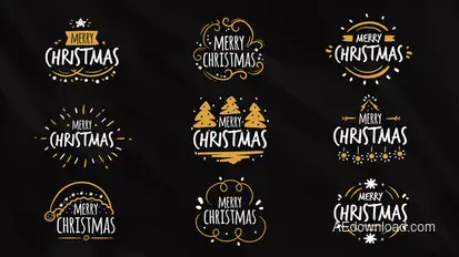 Christmas Titles Pack 9 in 1 Titles template preview
