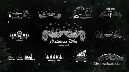 Christmas Titles Pack (part 2) / AE Titles template preview