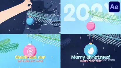 Christmas Tree Ball Logo for After Effects Logo Stings template preview