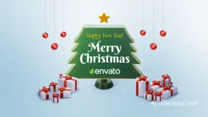 Christmas Tree Greetings Openers template preview