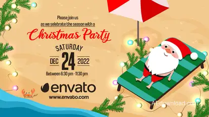 Christmas Tropical Logo Stings template preview