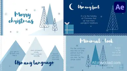Christmas Typography Scenes for After Effects Titles template preview