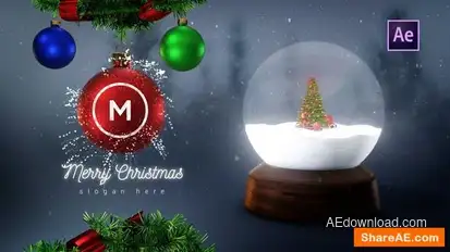 Christmas Unique Logo Reveal Logo Stings template preview