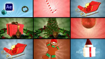 Christmas Unique Transitions Elements template preview