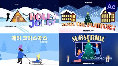 Christmas Vibe Typography for After Effects Titles template preview