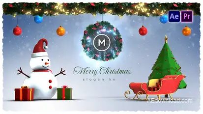 Christmas Winter Logo Reveal Logo Stings template preview