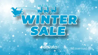 Christmas Winter sale Video Displays template preview