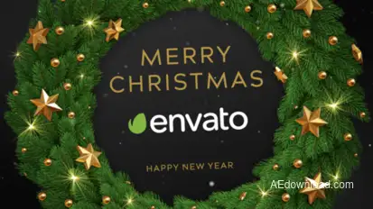 Christmas Wreath Logo Stings template preview