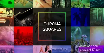 Videohive Chroma Squares Dynamic Slideshow Video Displays template preview