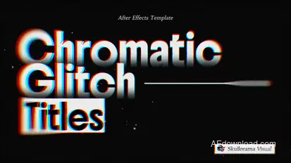 Chromatic Glitch Titles Titles template preview