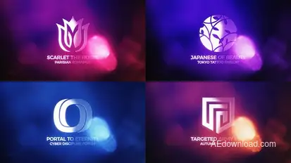 Chromatic Logos 3D Titles template preview