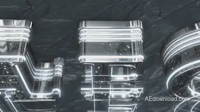 Chrome Glam Neon Logo Reveal Logo Stings template preview