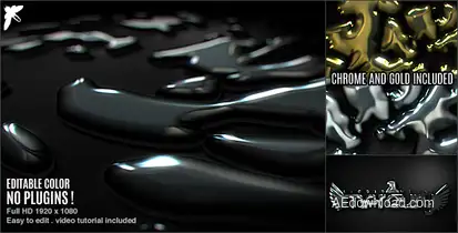 Chrome Liquid Logo Logo Stings template preview