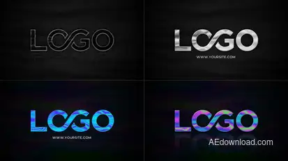 Chrome Logo Reveal 4k Logo Stings template preview