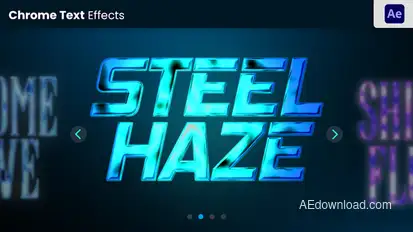 Text Animation | Chrome Effect Titles template preview