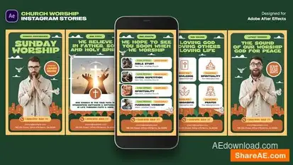 Church Worship Instagram Stories Openers template preview