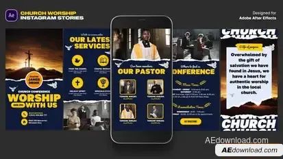 Church Worship Instagram Stories Openers template preview