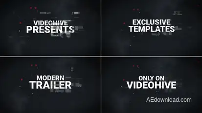 Cinematic Action Trailer // Glitchy Trailer Titles template preview