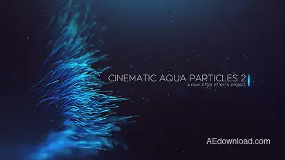 Cinematic Aqua Particles 2 Titles template preview