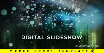 Cinematic Digital Slideshow Video Displays template preview