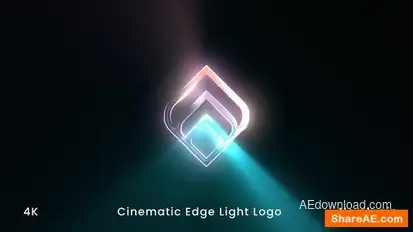 Cinematic Edge Light Logo Reveal Logo Stings template preview
