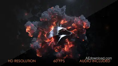 Cinematic Explosion Intro Video Displays template preview