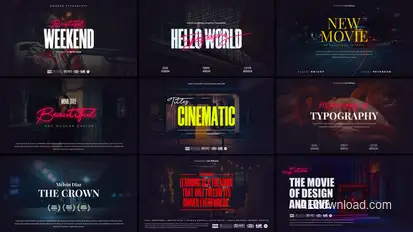 Cinematic Film Titles Titles template preview
