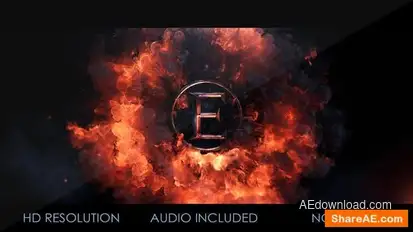 Cinematic Fire Logo Logo Stings template preview