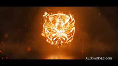 Cinematic Fire Logo Logo Stings template preview
