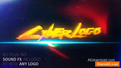 Cinematic Glitch Logo Logo Stings template preview