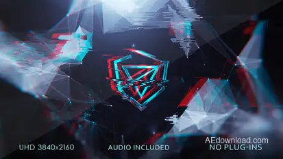 Cinematic Glitch Logo Openers template preview