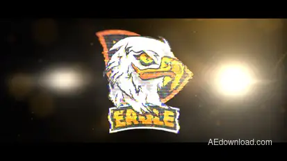 Cinematic Glitch Logo Reveal Logo Stings template preview