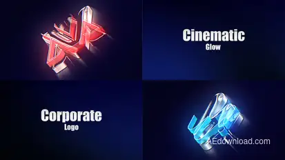 Cinematic Glow // Logo Reveal Logo Stings template preview
