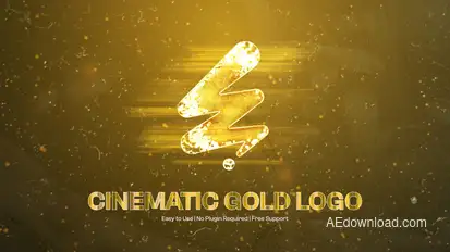 Cinematic Gold Logo Reveal Logo Stings template preview