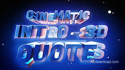 Cinematic Intro - 3D Quotes Openers template preview