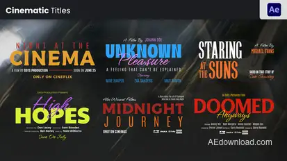 Cinematic Title Titles template preview