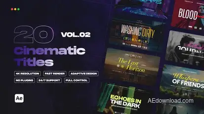 Cinematic Titles vol.02 | After Effects Titles template preview