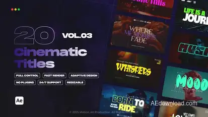 Cinematic Titles vol.03 | After Effects Titles template preview