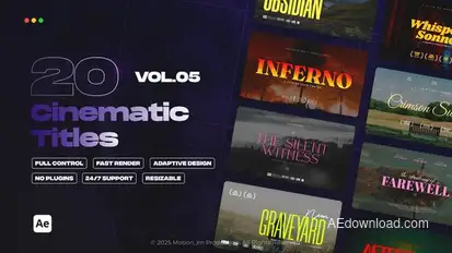 Cinematic Titles vol.05 | After Effects Titles template preview