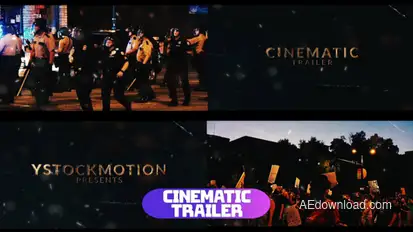 Cinematic Trailer Video Displays template preview