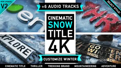 Winter Snow Logo Intro Logo Stings template preview