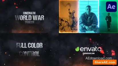 Cinematic World War Trailer for After Effects Openers template preview