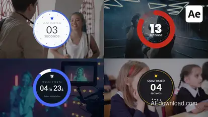 Circle Countdown Timers Elements template preview