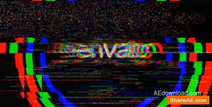 Circle Glitch Logo Logo Stings template preview