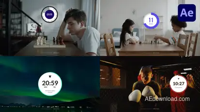 Circle Countdown Timers Elements template preview