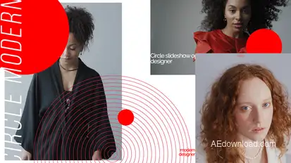 Circle Youtube Fashion Slideshow Video Displays template preview