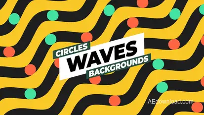 Circles Waves Backgrounds Elements template preview