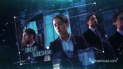 Circuit Slideshow Video Displays template preview