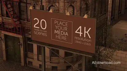 City Billboards Mock-Up Pack Video Displays template preview